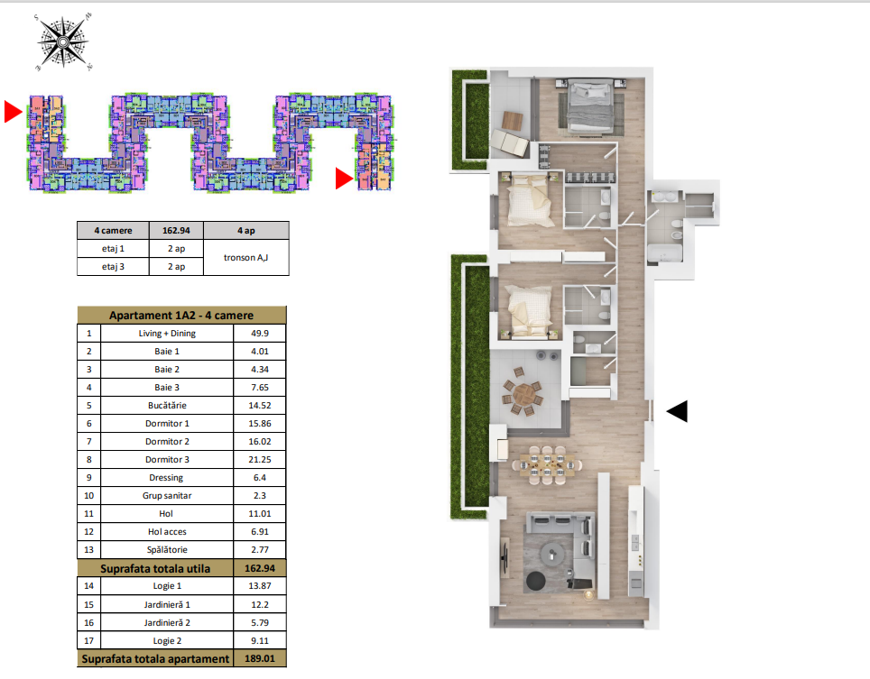 Inchiriere 4 camere lux, Bucuresti Nord